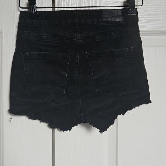 Black Denim Women's Shorts - Picture 8 of 16